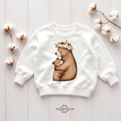 Buegelbild Mamabär mit Babybär